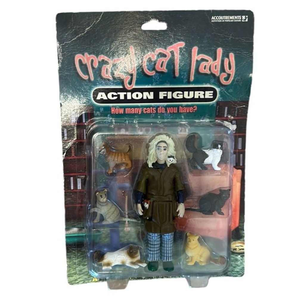 Crazy Cat Lady Action Figure New Old Stock